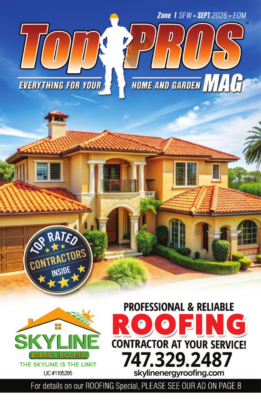 Top Pros Magazine September 2026 cover, Zone 1 San Fernando West